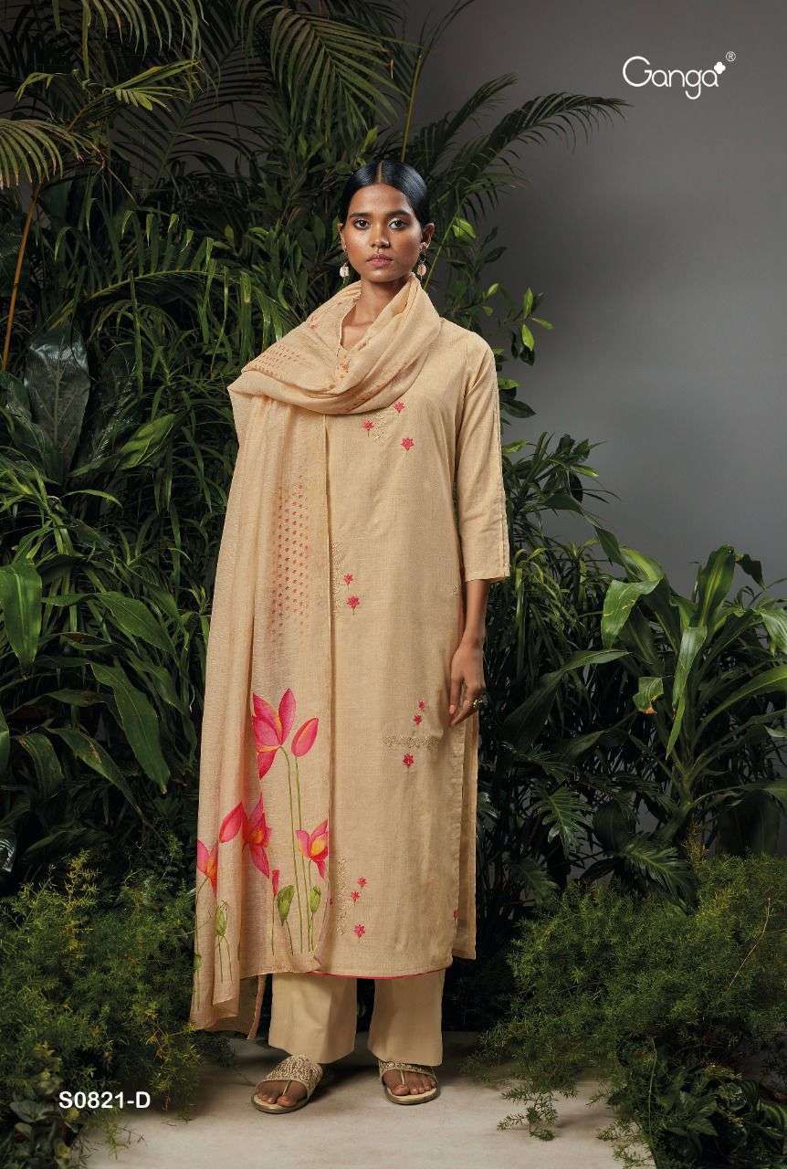 Ailee S0821 By Ganga Cotton Salwar Suits Catalog